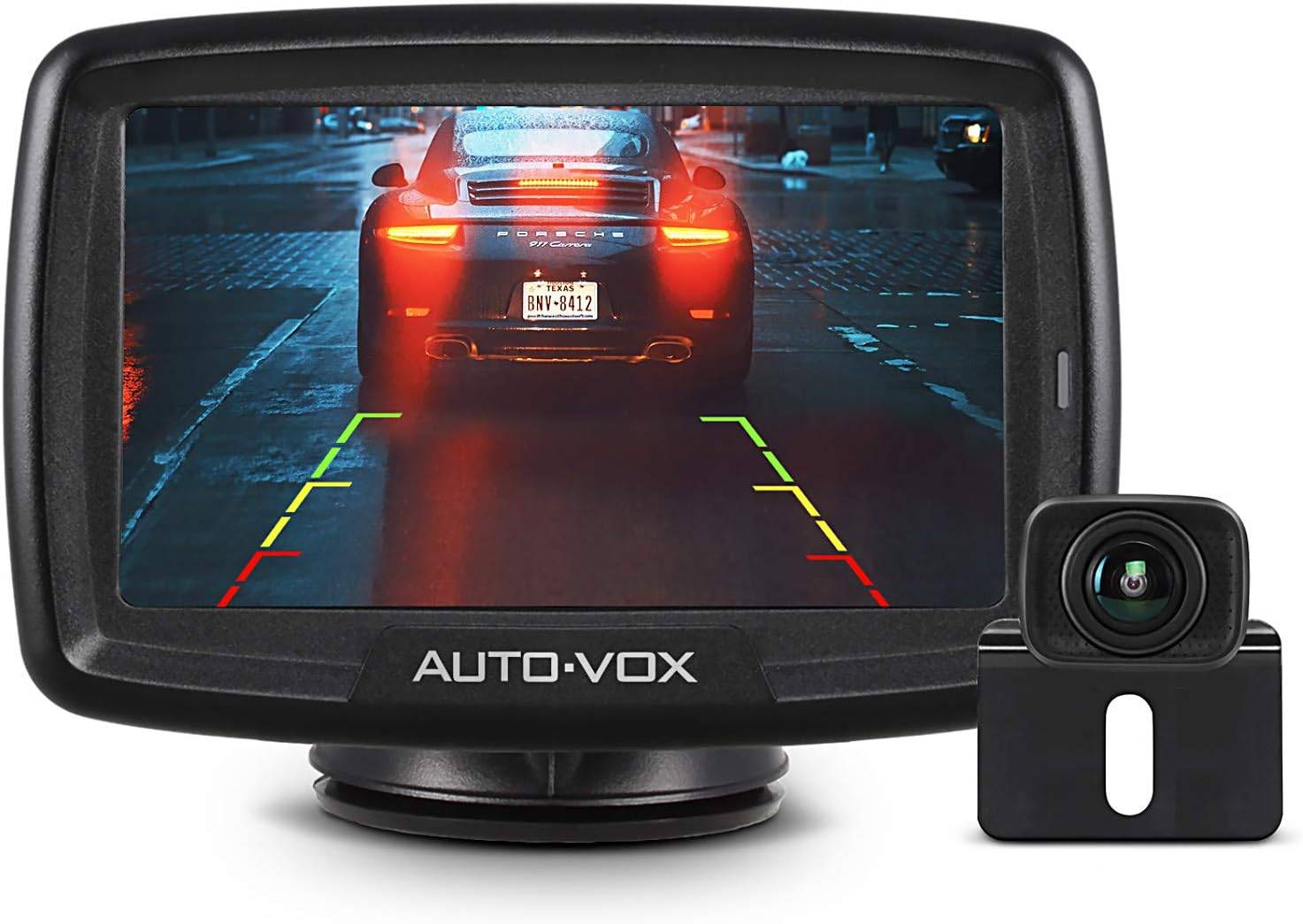 Bakkamera kit trådløs med 4,3″ LCD skærm 12/24V - Autovox RVS-CS2 - 110° vinkel & nightvision