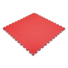 Fitnessgulv - EVA-skum - Rød/Grå - 1 m2 - 2,2 cm.