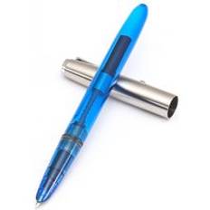 Jinhao vision reservoarpenna, stål metalllock, fin färg transparent fat, fin nib kontor finans skola student skriva a6994 - transparent blå