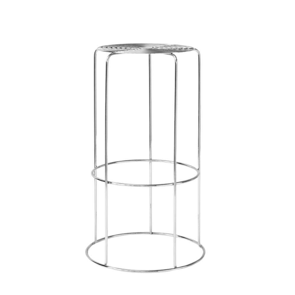 &Tradition Wire Bar Stool VP16 Barstol Mirror Polished Steel