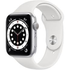 Apple Watch Series 6 Aluminium 44 mm (2020) | GPS | silver | Sportband vit