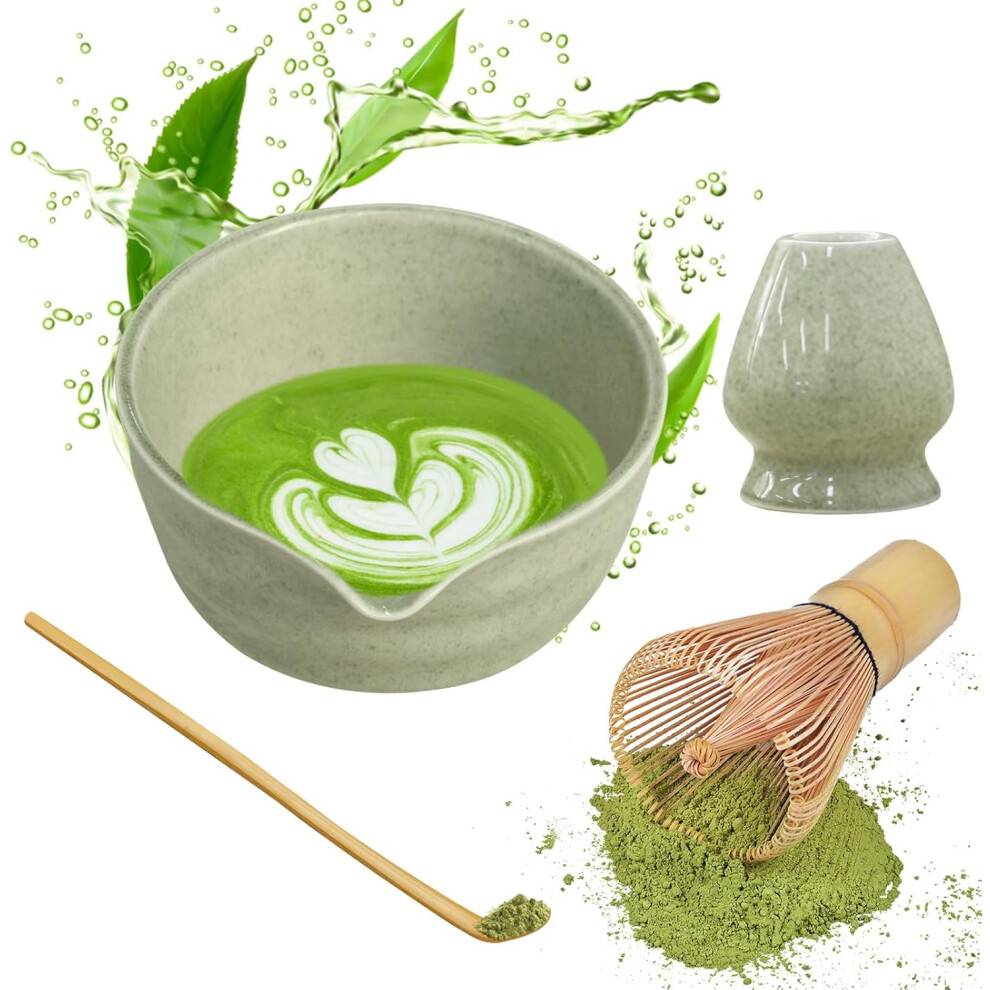 Bambus te piskeris til Matcha tilberedning, ubesværet skumning af Matcha pulver med Fine76-Tænders Chasen, Holdbart og miljøvenligt Matcha sæt