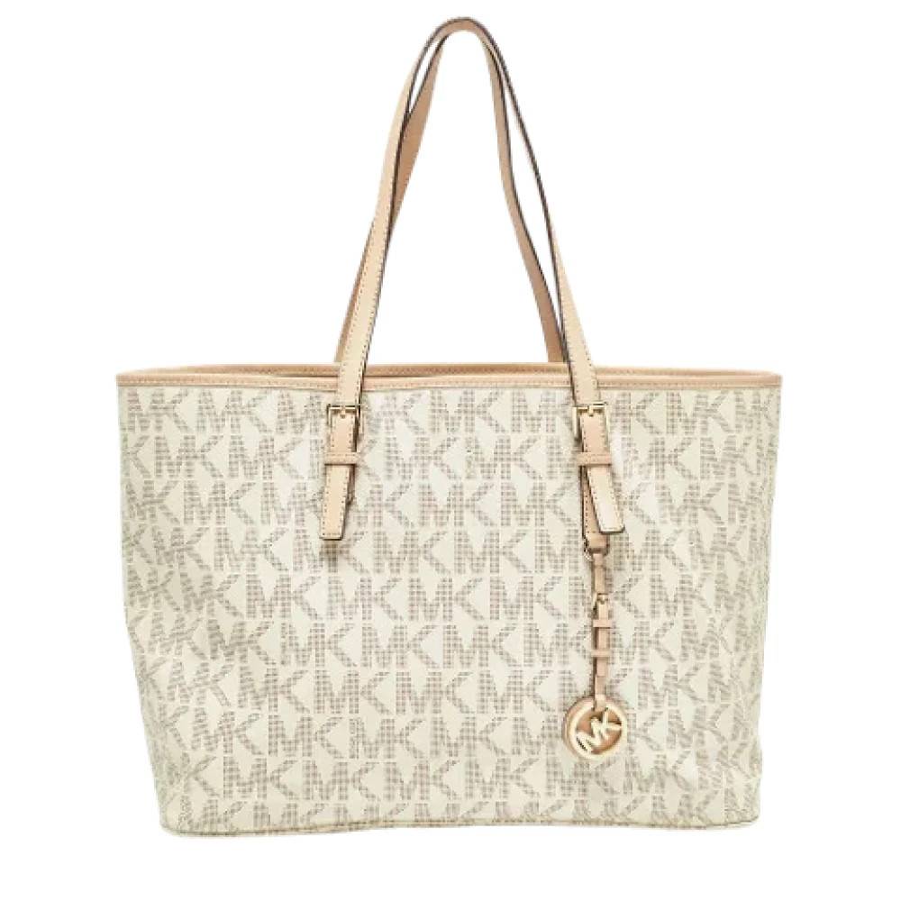 Michael Kors Pre-owned Pre-owned Coated canvas totes - Vintage - Dame - Beige - ONE SIZE - Uld