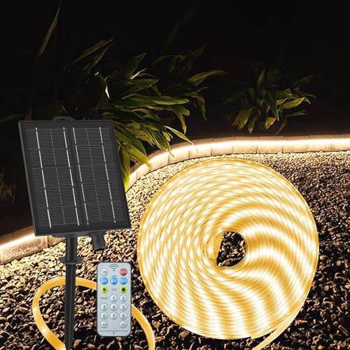 10M Solar LED Streifen Aussenbereich Wasserdicht Strip mit Fernbedienung
