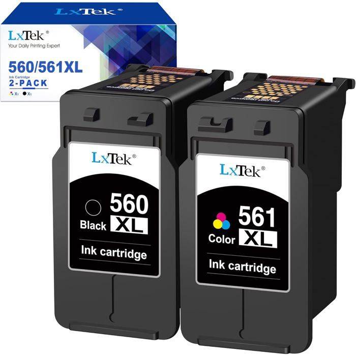 Cartouches d'encre de remplacement - SVATV - PG-560XL / CL-561XL - Noir 750p - Tri-couleur 600p - Compatible Pixma