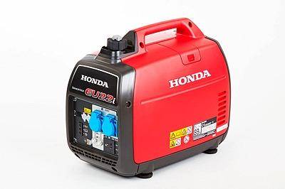Honda Generator -230 V - 2,2 kVA - Digital inverter. 50 Hz vekselstrøm,12 V-8,0 A jævnstrøm til batteriopladning..