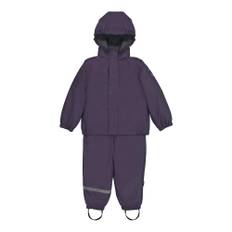 Mikk-Line, Kids , unisex, Lilla, 86 CM, Tyl, Vandtæt Fleeceforet Regnsæt Nightshade