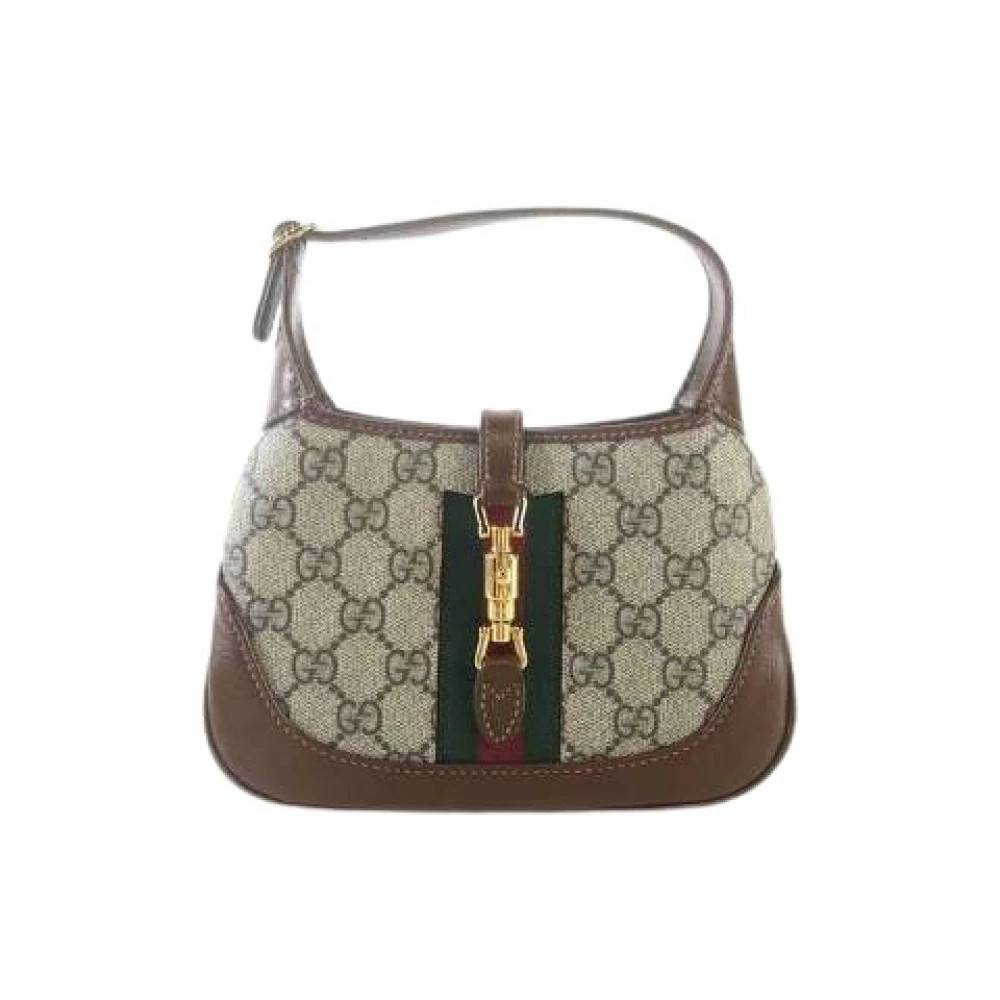 Gucci Vintage Pre-owned Jackie 1961 Skuldertaske Crossbody - Vintage - Dame - Beige - ONE SIZE - Uld