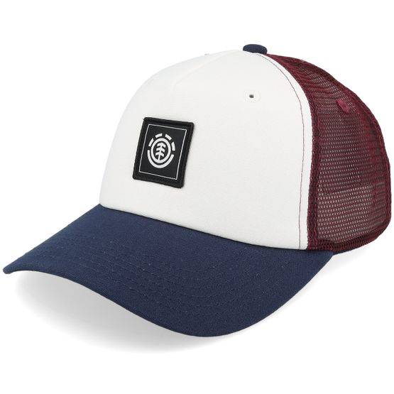 Element - Vit trucker Keps - Kids Icon Mesh Cap Vintage Red Trucker @ Hatstore