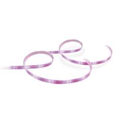 Philips Hue Lightstrip Plus 2 meter och 1m förlängning: LED-ljusslinga för inomhusbruk, startpaket med nätaggregat, Philips Hue White and Color, Zigbee & Bluetooth, trådlös, röststyrning