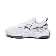 Puma Varion II Indoor Sports Hook-and-Loop Shoes Kids, White, Size 34.5, Shoes - Shadow Gray - 34.5