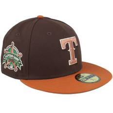 New Era - MLB Brun fitted Keps - Texas Rangers Redwood 59FIFTY 95 All Star Game Burnt Wood/Rust Fitted @ Hatstore