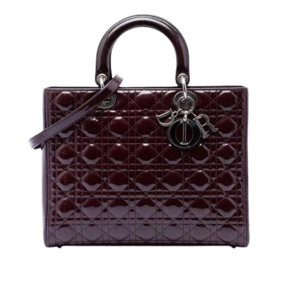 Dior Vintage Pre-owned Lady Dior Håndtaske - Vintage - Dame - Rød - ONE SIZE - Læder