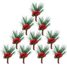 Christmas Pine Cone Artificial Mini Christmas Tree Pendant Christmas Supplies for DIY Wreath Design