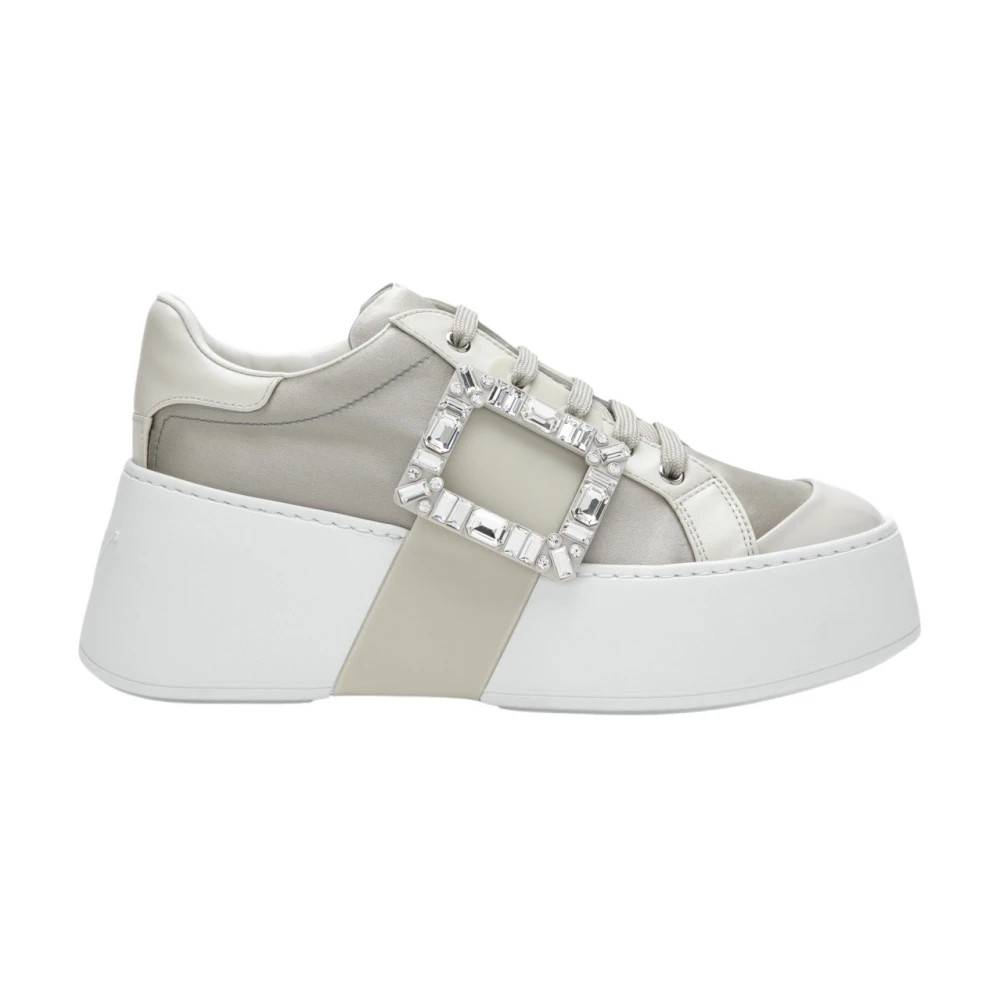 Roger Vivier - Viv Run Strass Buckle Sneaker Skor - Dam - 38 EU - Läder