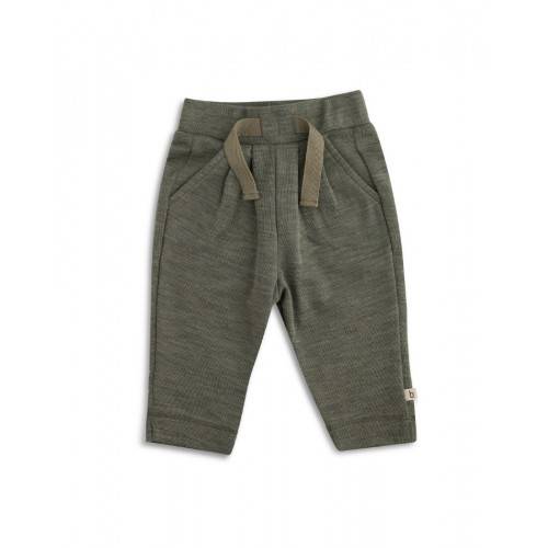 Bukser Med Snor I Taljen I 100% Merino Uld Til Baby 98 Moss Melange