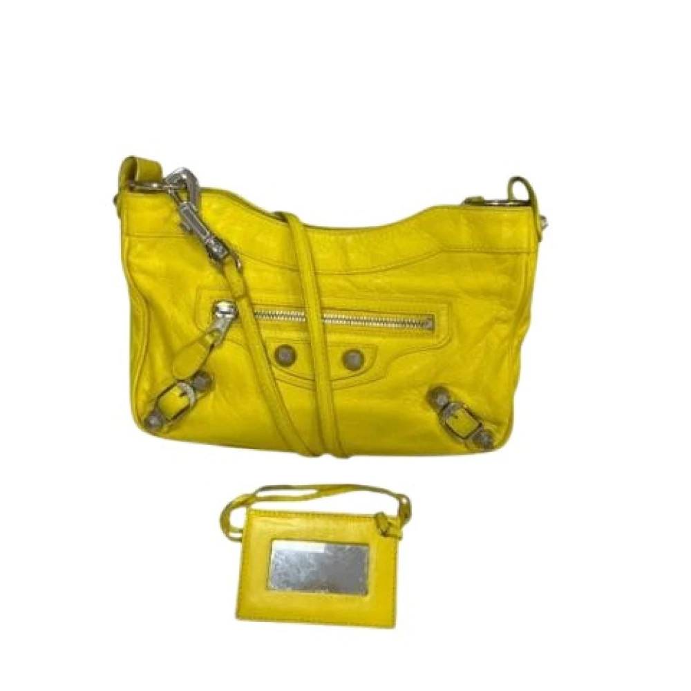 Balenciaga Vintage Pre-owned Giant Skuldertaske - Vintage - Dame - Gul - ONE SIZE - Uld