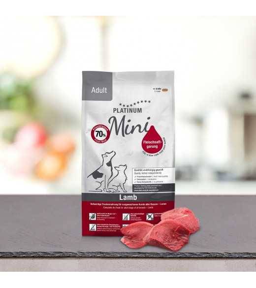 Platinum MINI Lam voksen - Hundefoder - 900 g