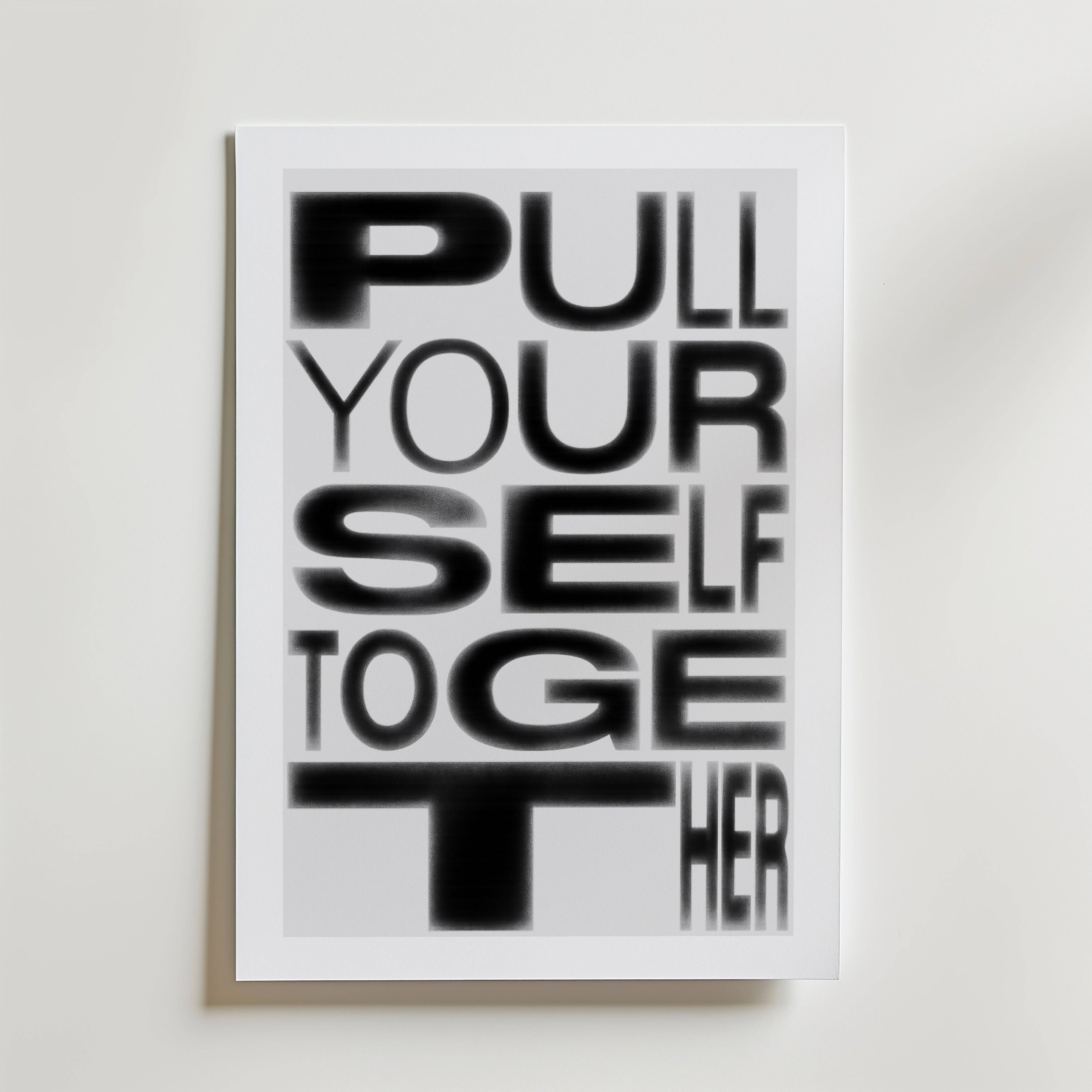 Hold It Together Poster - Fine Art Poster 100x140 cm Med passepartout