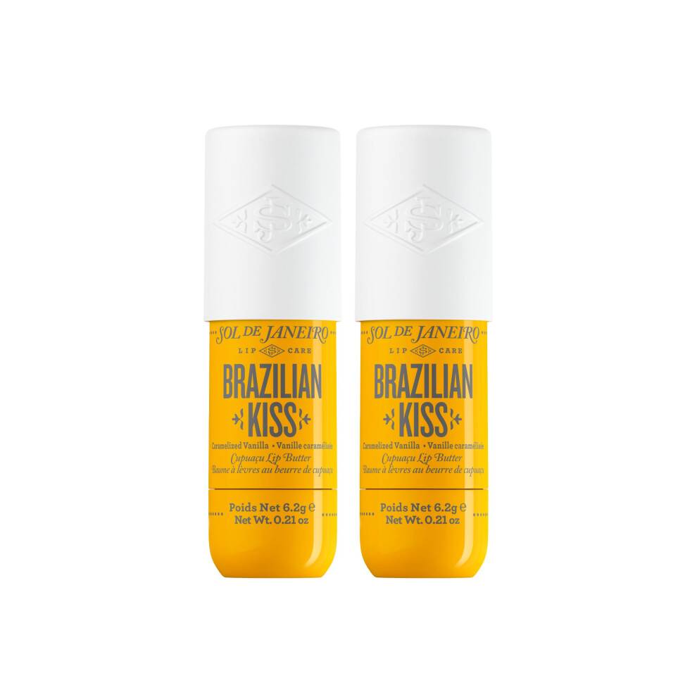Sol de Janeiro Brazilian Kiss Vegan Formula Hydrating Lip Butter Balm Pakke med 2