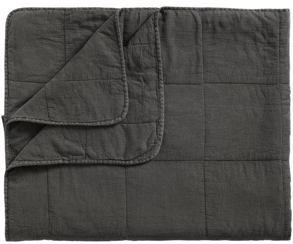 Ib Laursen Vintage Quilt sengetæppe - 240x240 - thunder grey.