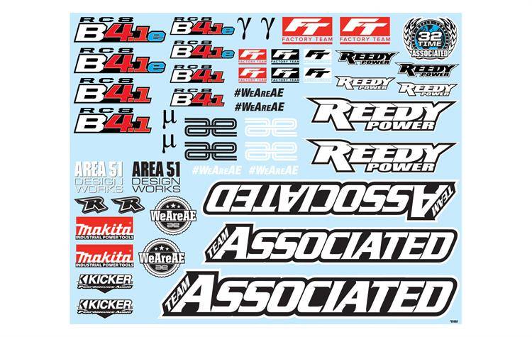 RC8B4.1/RC8B4.1e Decal Sheet