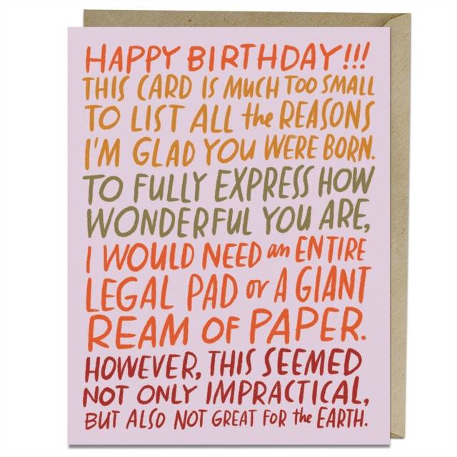 6-Pack Em & Friends Ream of Paper Birthday Card (Engelsk)