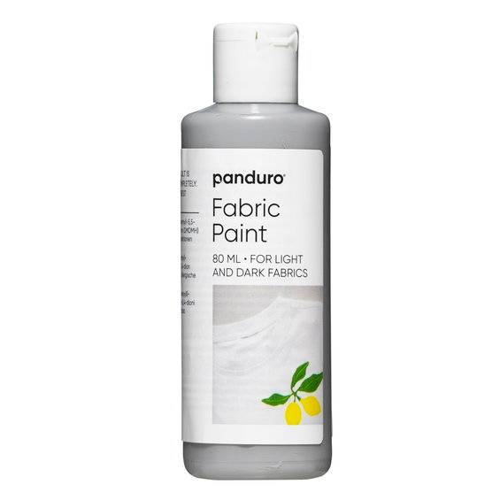 Fabric paint 80 ml – grå textilfärg för både ljust och mörkt tyg
