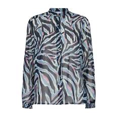 Maggie Ls Shirt | Blue Zebra | Skjorte fra Liberté - XXL