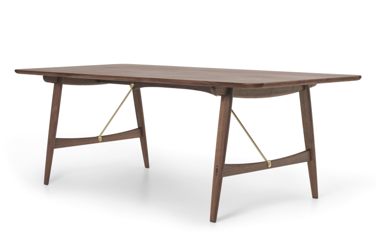 BM1160 | Jagtbord | 210 x 95 cm valnød, olie, messing