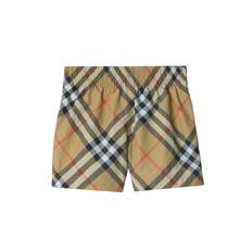 Burberry Kids - vintagerutiga badbyxor - barn - polyamid - 18 - Neutral