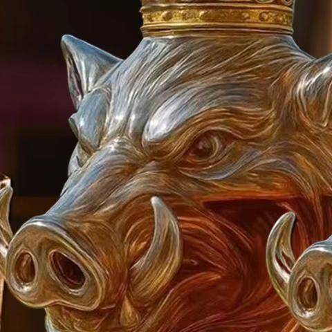 Whiskykaraff Glas Djurhuvud Kanna Vinkaraff Vildsvin Flaska Prydnad Glas Whiskypresentflaska Kontor Heminredning