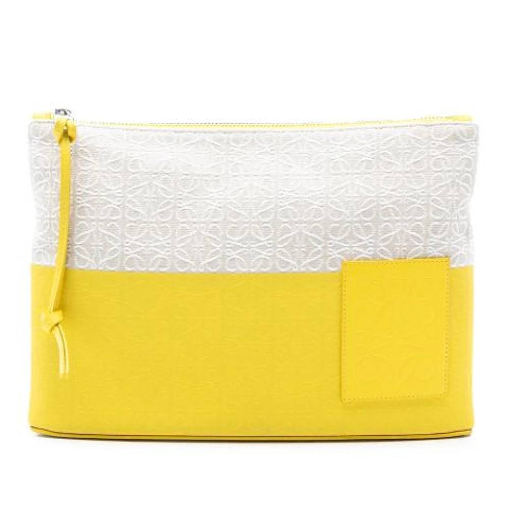 Loewe Pre-owned Pre-owned Canvas clutches - Vintage - Dame - Gul - ONE SIZE - Tyl