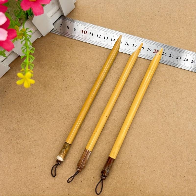 1pc Elegant Calligraphy Dip Pen With Slanted Tip - Traditional Chinese Ink Painting Brush And Calligraphy Brush | Sophisticated Calligraphy Writing Instrument