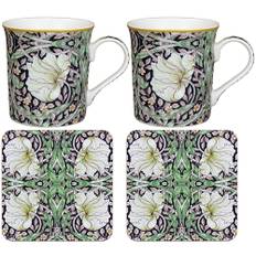 William Morris – Porslinsmugg 2-pack – Midnight Pimpernel med Underlägg