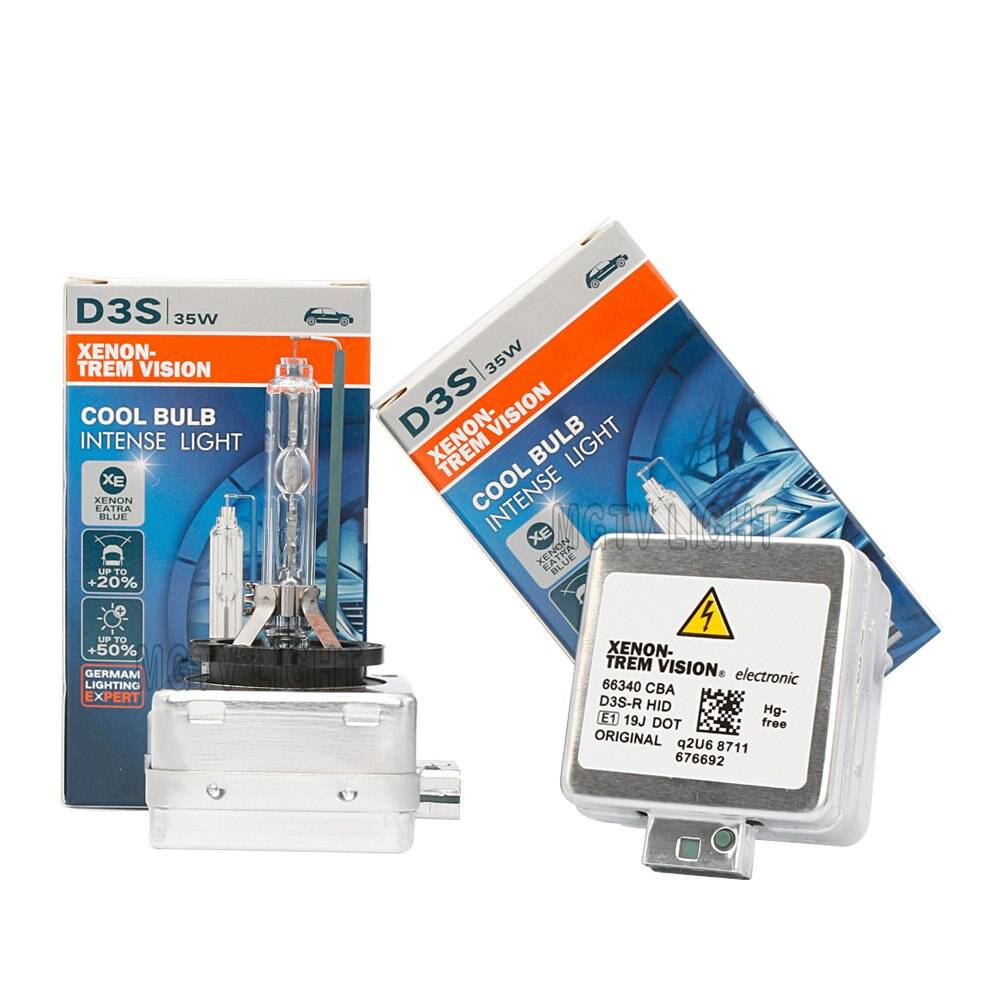2 st 35w hid xenon glödlampa ursprungliga d3s 66340 d1s cbi d2s d4s kallt blå med metallbygel bil strålkastare - 6000k / D1s