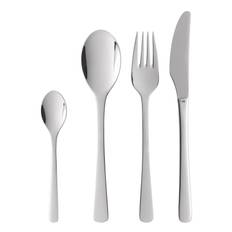 Bestiksæt Steel Line 16 Dele Blank Stål Home Tableware Cutlery Cutlery Set Silver Gense