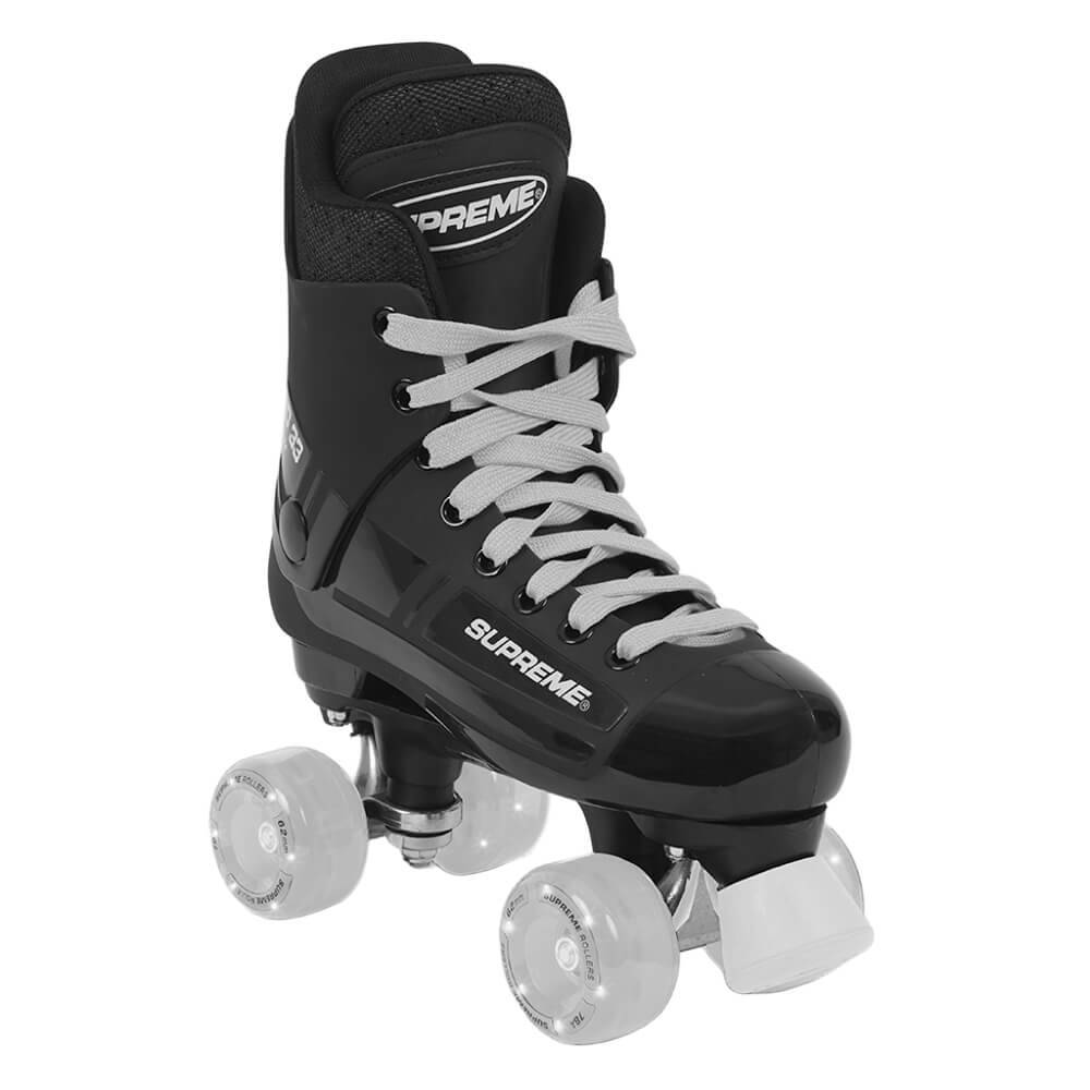 Supreme Turbo 33 Alu Side-by-Side Rulleskøjte Sort m. LED