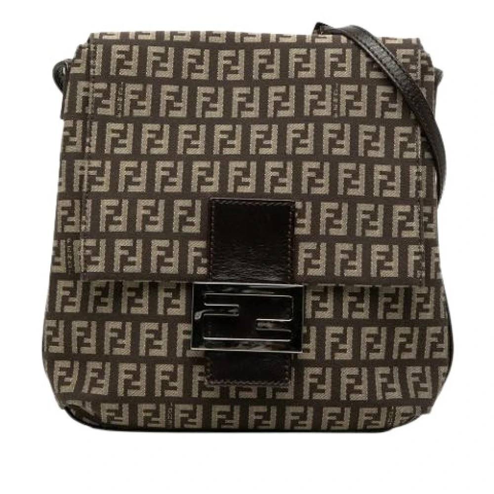 Fendi Vintage Pre-owned Canvas Crossbody Bag - Vintage - Dame - Brun - ONE SIZE - Uld