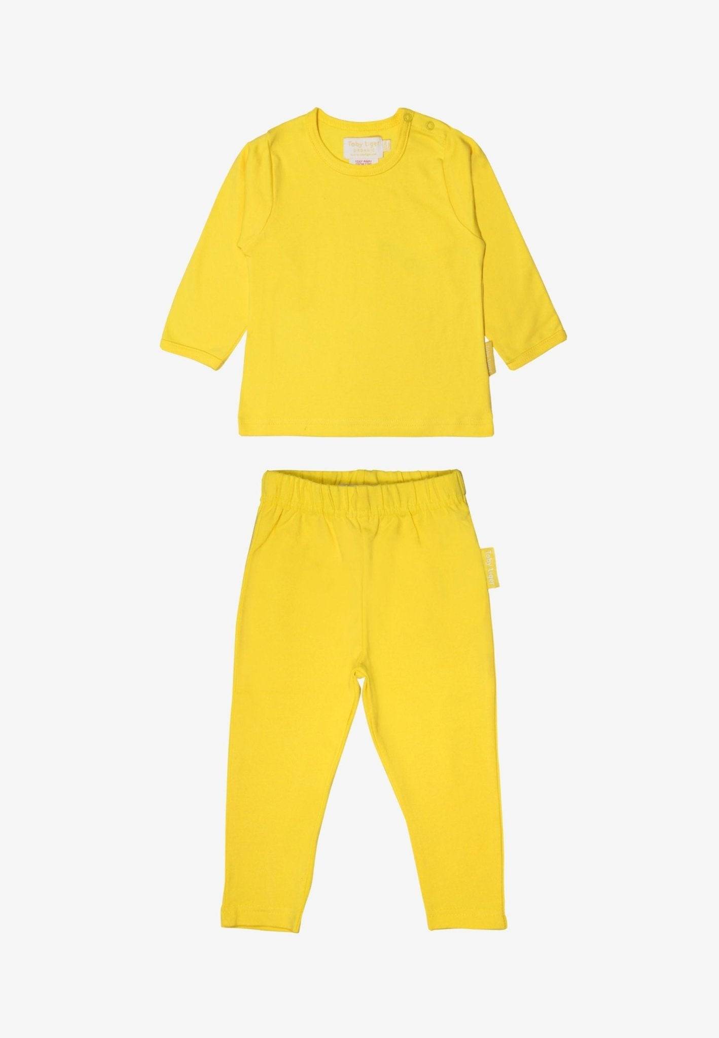 Organic Yellow Basic Long-Sleeved T-Shirt & Leggings Bundle - 4-5y / 110cm 6-12m / 80cm