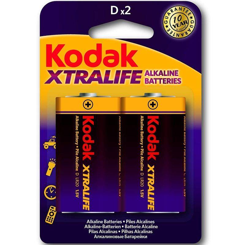 Kodak Xtralife alkaliska batterier LR20 D 1,5V