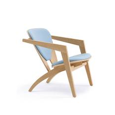Getama - GE460 Butterfly Chair by Hans J. Wegner - Fåtölj - Untreated Oak/Hallingdal 840 - W64 x D71 x H68 cm