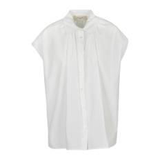 Max Mara Weekend, Blusar & Skjortor , Dam, S, Bomull, Poplin Skjorta med Spetskrage - white (S)