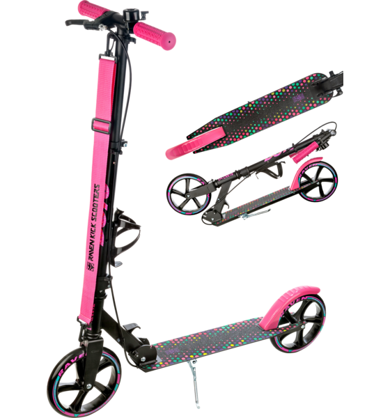 Raven Dots Kickbike Svart / Rosa - One Size