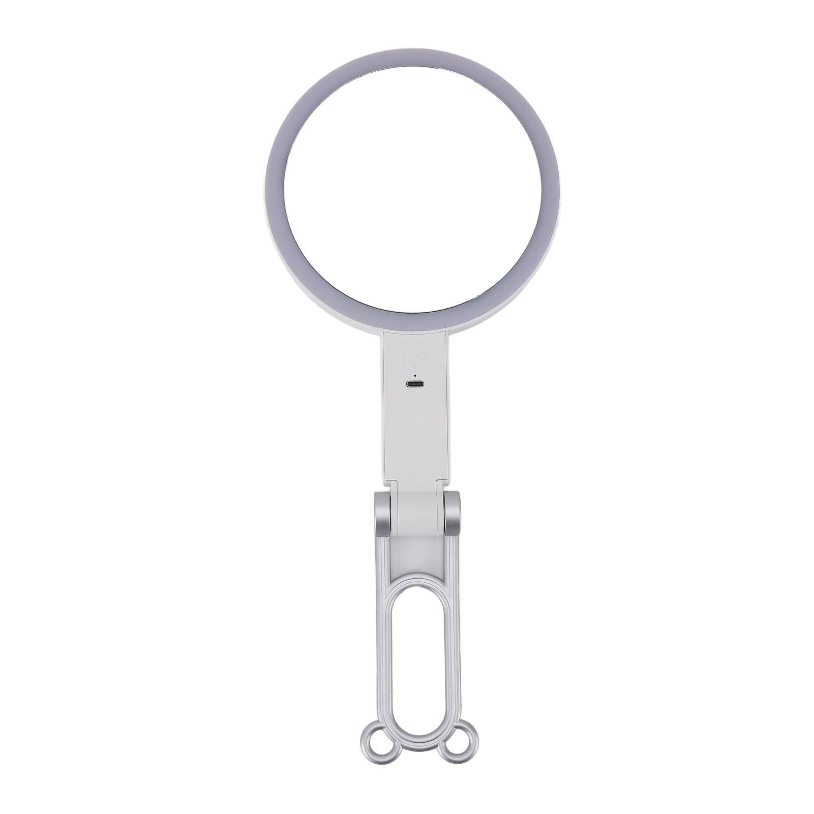 Travel Makeup Mirror with Light Double Sided 1X5X Magnification Mirror Desktop Wall Mounted