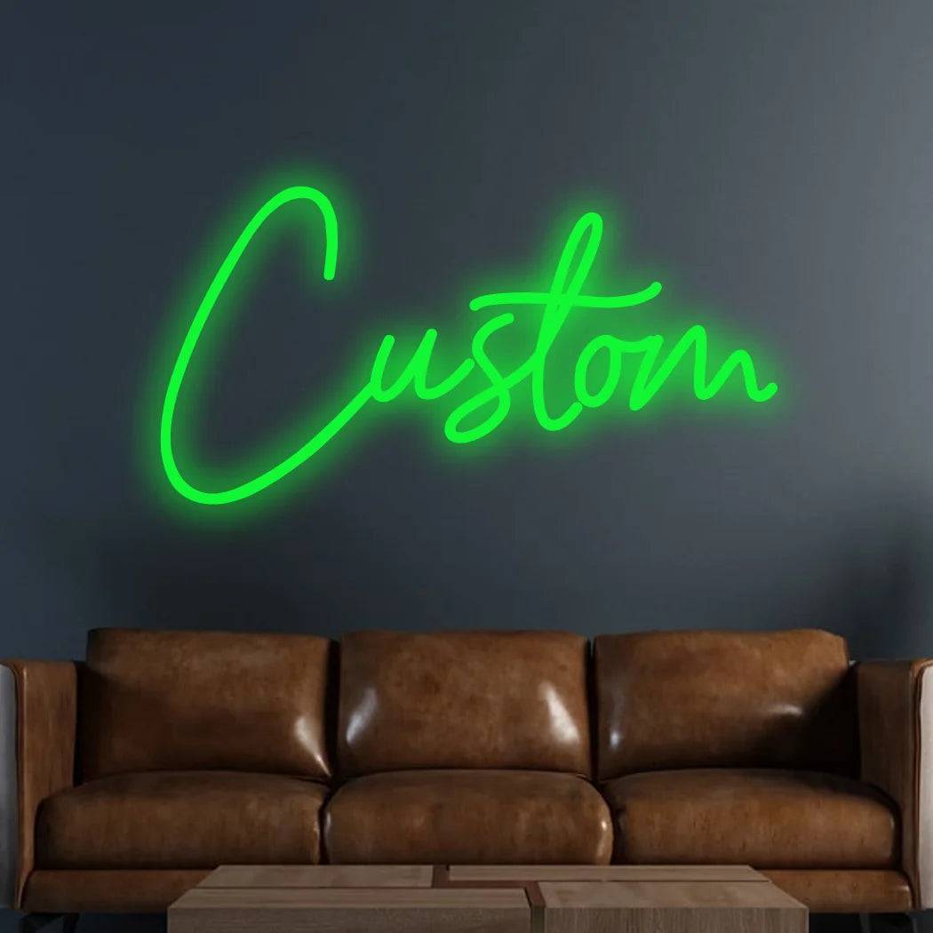 Custom Neon Sign Led Name Light for Kids Name Custom Signs Teenage Gift Led Neon Sign for Wall Decor Bedroom Decor Personalized - Green USB / 1 line 45cm 8 letter