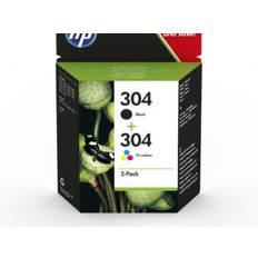 HP 304 2-pack Black/Tri-color Original Ink Cartridges blækpatron 2 stk Standard udbytte Sort, Blå, Magenta, Gul