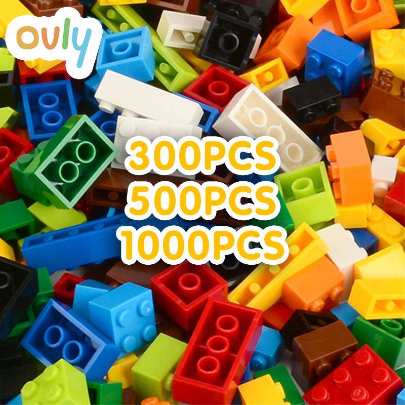 300 500 1000 bitar Byggklossar Stad DIY Creative Bricks Kompatibla MOC-tegel Bulk Basplatta Pedagogiska leksaksblock för barn
