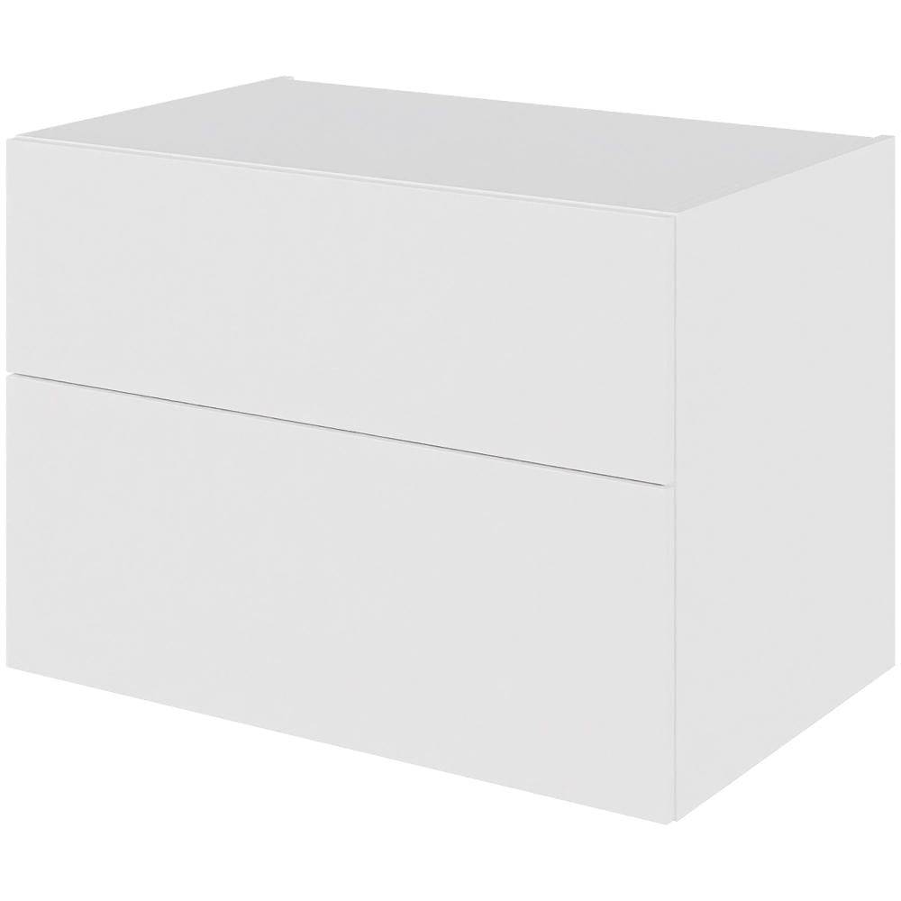 Multi-Living Bad skuffeskab 80 cm med 2 skuffer Dybde 51cm - fuldudtræk Malet Hvid Front.