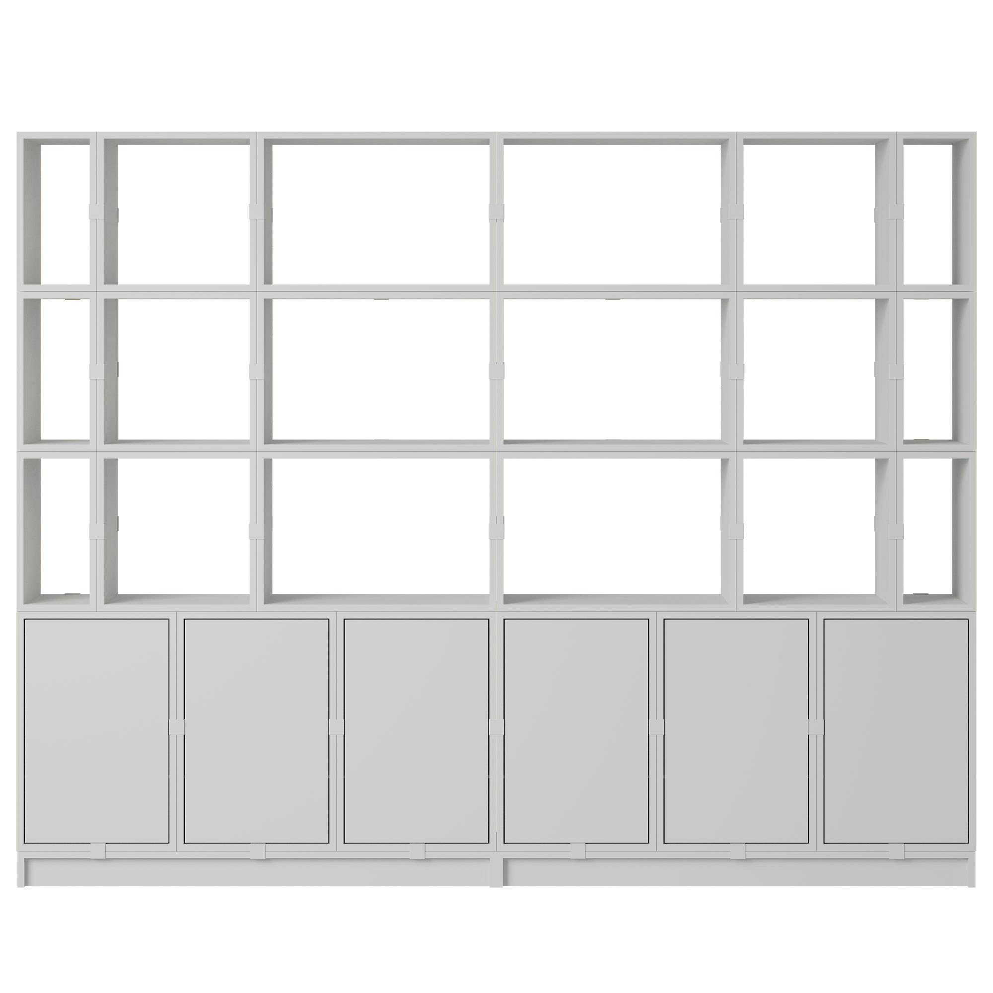 Muuto Stacked Configuration 2 Boghylde - Bogreoler Pu Lakeret Mdf Grå - STOFSC202.